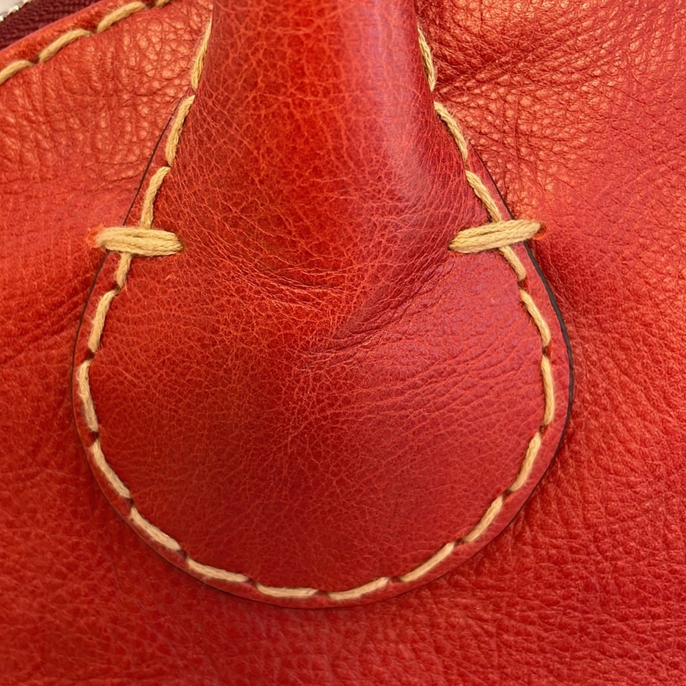 Reduced—CHLOE vintage Edith Dome Bowler red calfskin leather satchel tote, VGC - Picture 11 of 16